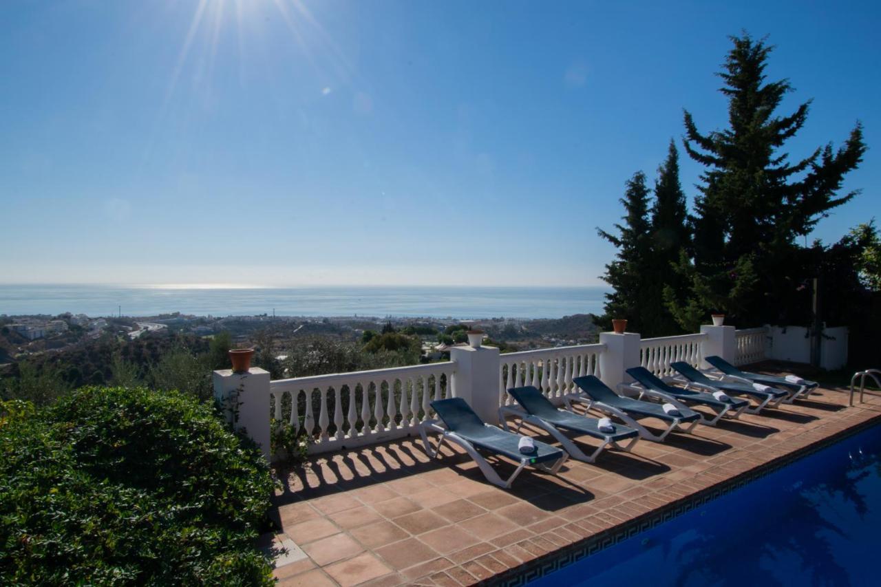 Gran Villa Con Vistas Al Mar Y Piscina Privada مالقة المظهر الخارجي الصورة