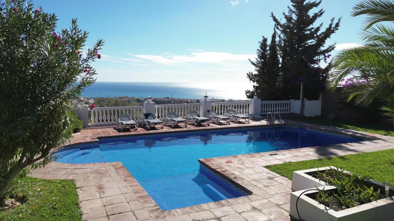 Gran Villa Con Vistas Al Mar Y Piscina Privada مالقة المظهر الخارجي الصورة